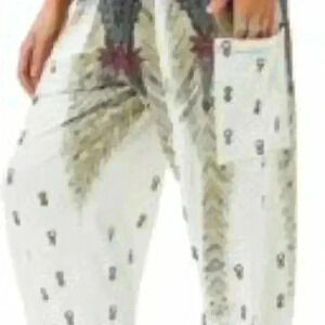 Feather Print Pants